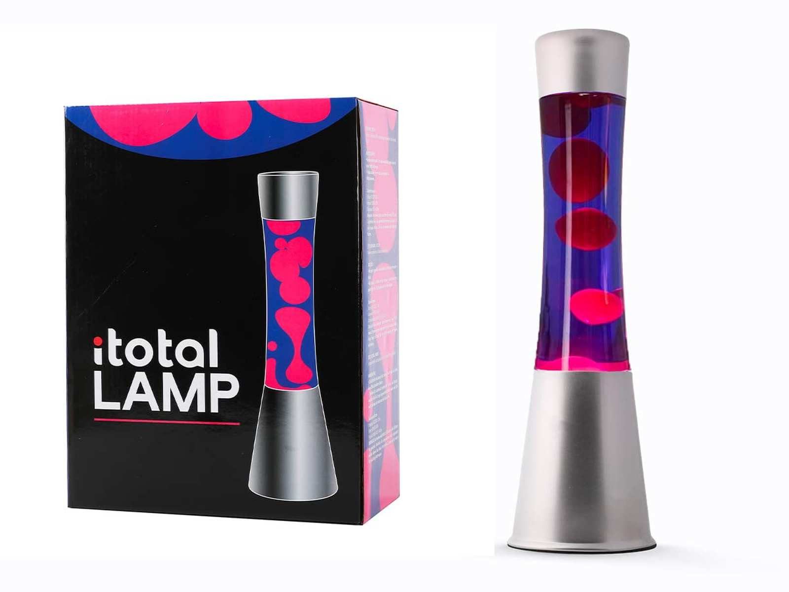 I-TOTAL Lavalampe I-TOTAL® Lavalampe Magie Lavaspektakel Lila Rose Gravity Silber