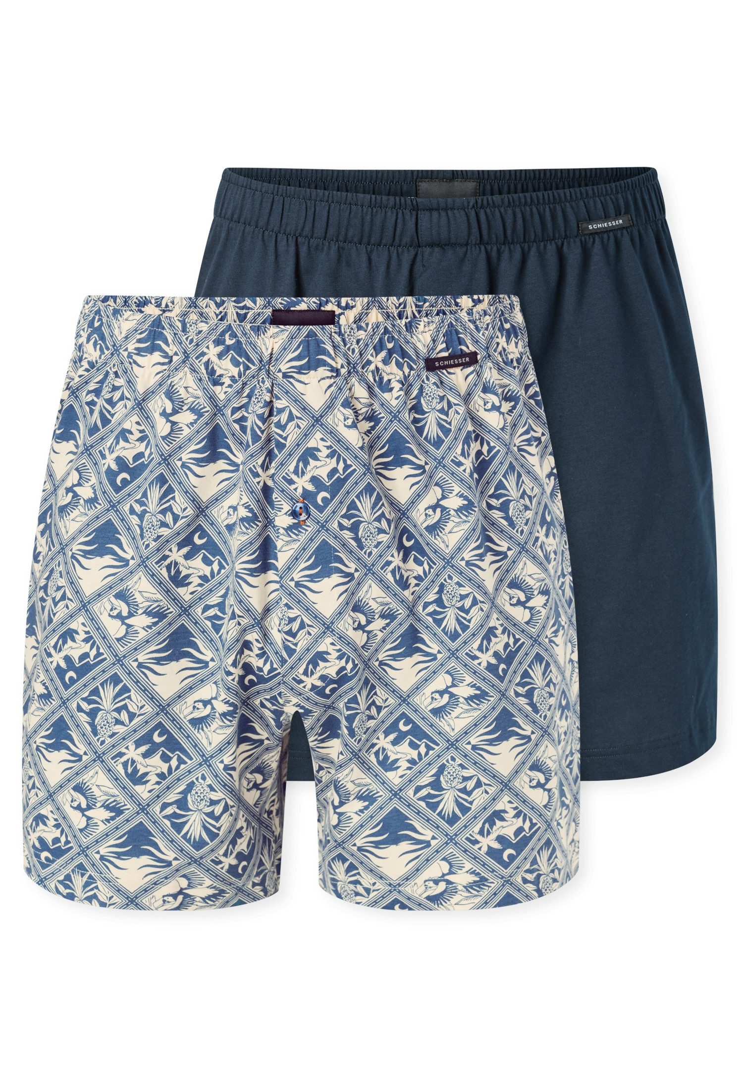 Schiesser Weiter Boxer Boxershorts Multipacks (2er Pack) ideal als Geschenk, mit Eingriff