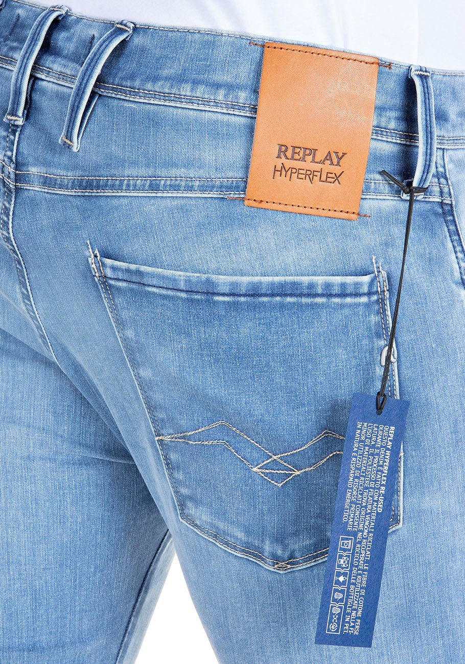 Replay HYPERFLEX Slim-fit-Jeans ANBASS light-blue-wash BIO