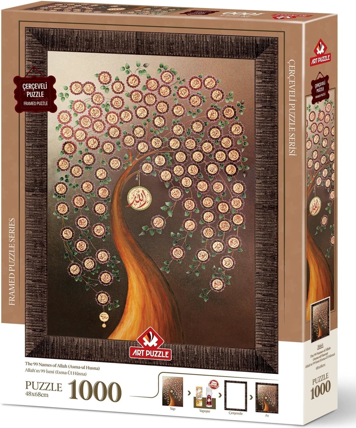 ART PUZZLE Puzzle KUNSTPUZZLE 3-in-1-Puzzle mit Kleber und Klebstoff, Puzzleteile