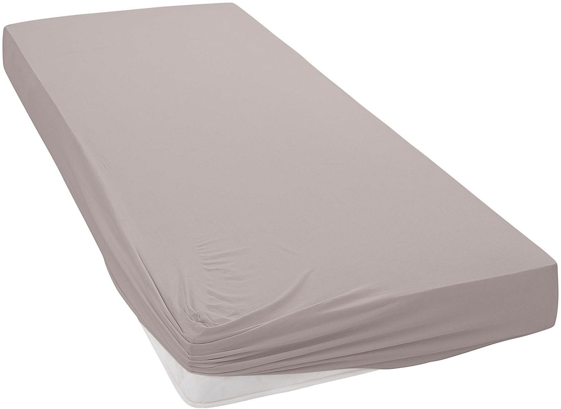 Janine Spannbettlaken MAKO-FEINJERSEY 5007, Mako-Jersey, Gummizug: rundum, (1 Stück), aus 100% Baumwolle, für Matratzen bis 26 cm Höhe – Bild 2 von 5