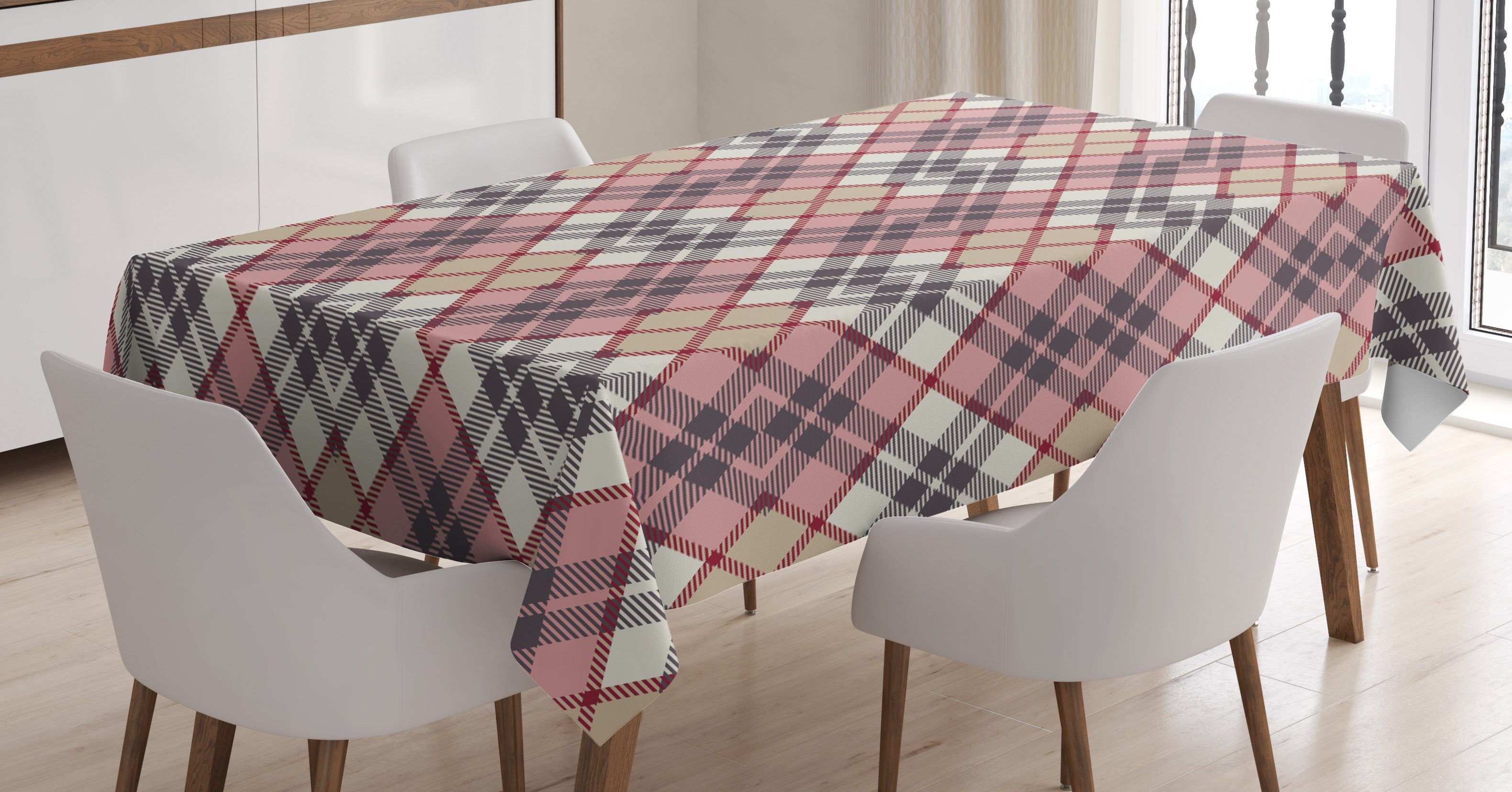 den Tartan-Motiv Jahrgang Abakuhaus Waschbar Farben, Farbfest Klare Für Tischdecke geeignet Bereich Außen
