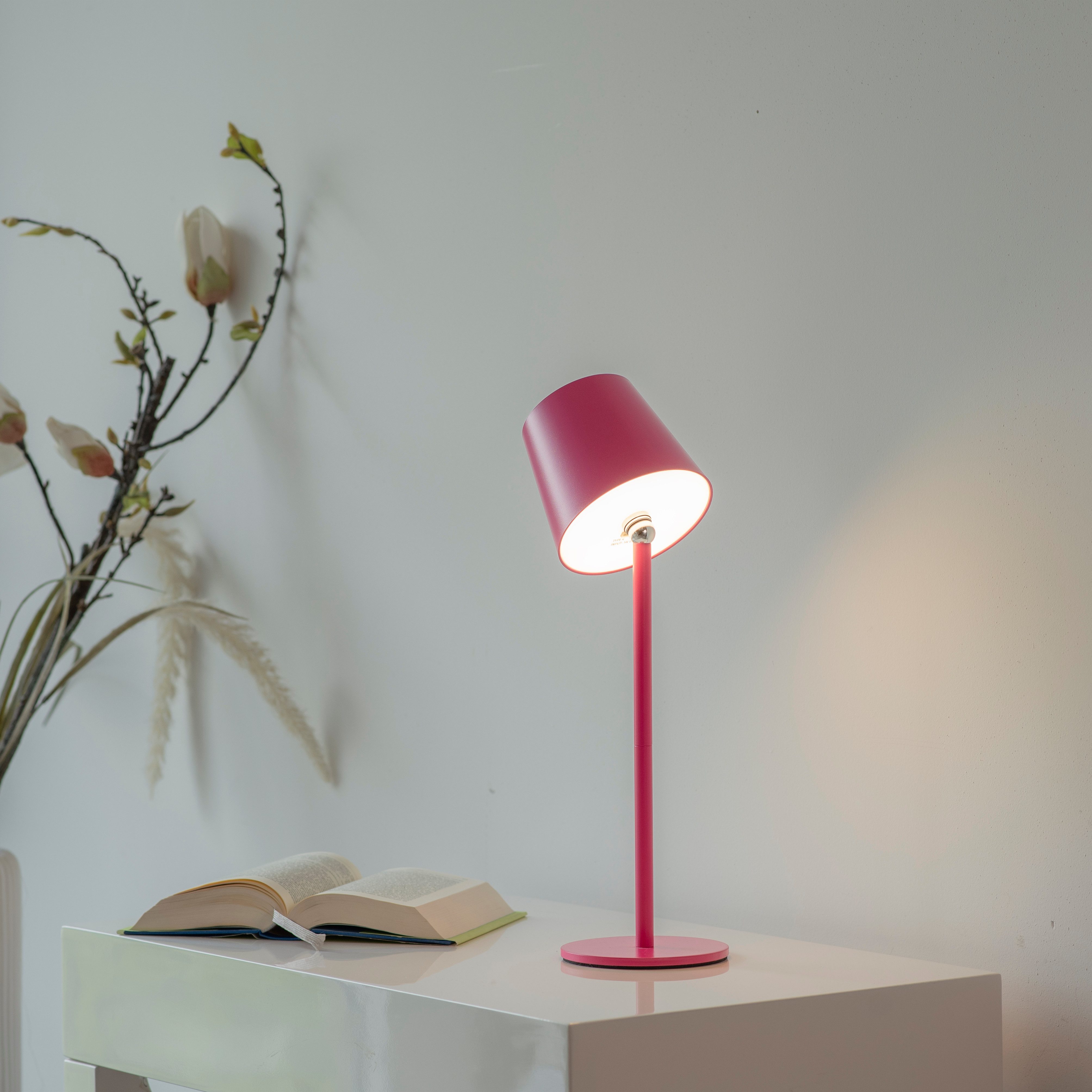 JUST LIGHT Tischleuchte BOTERIA, Dimmfunktion, LED fest integriert, Warmweiß, LED, dimmbar über Touchdimmer, Memory, nach Trennung vom Netz, IP54