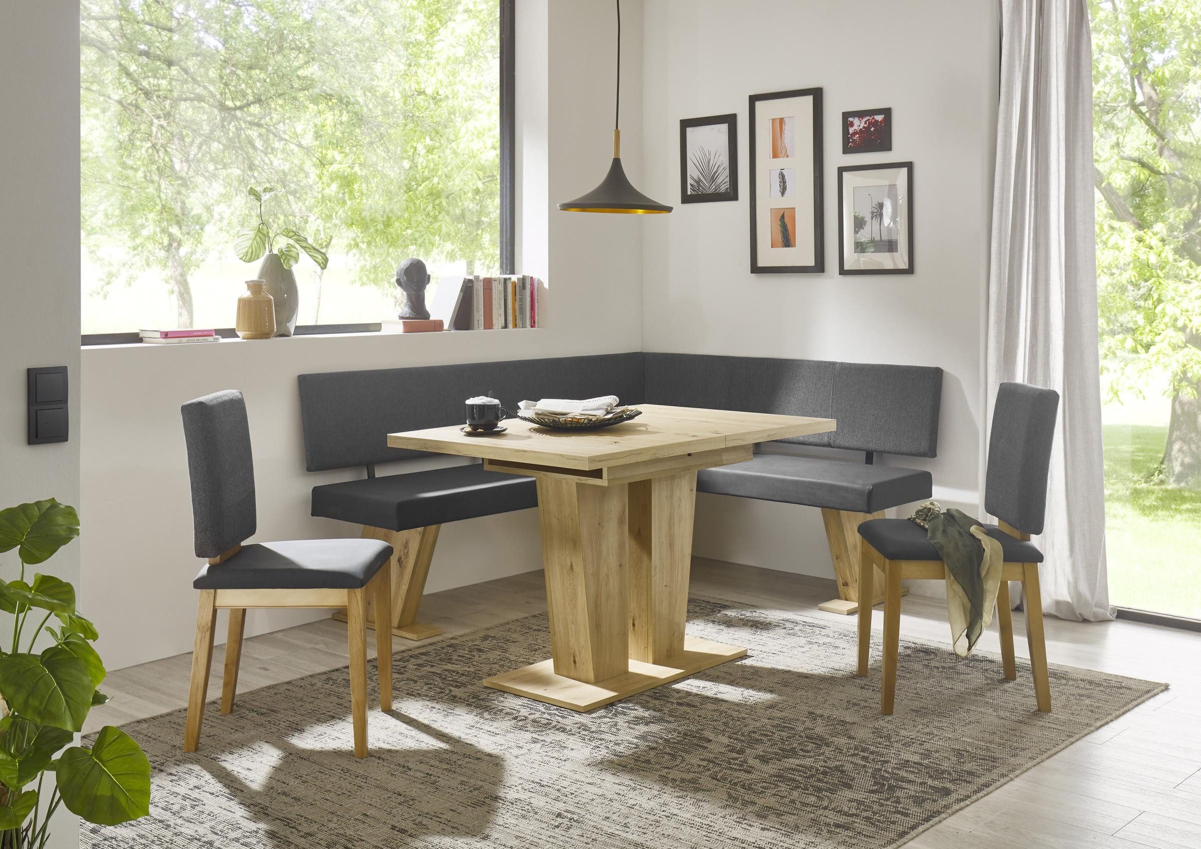 Trendmöbel24 Eckbankgruppe Eckbank Eckbankgruppe VERONA II 190x150 cm - Artisan Eiche, (4-tlg)