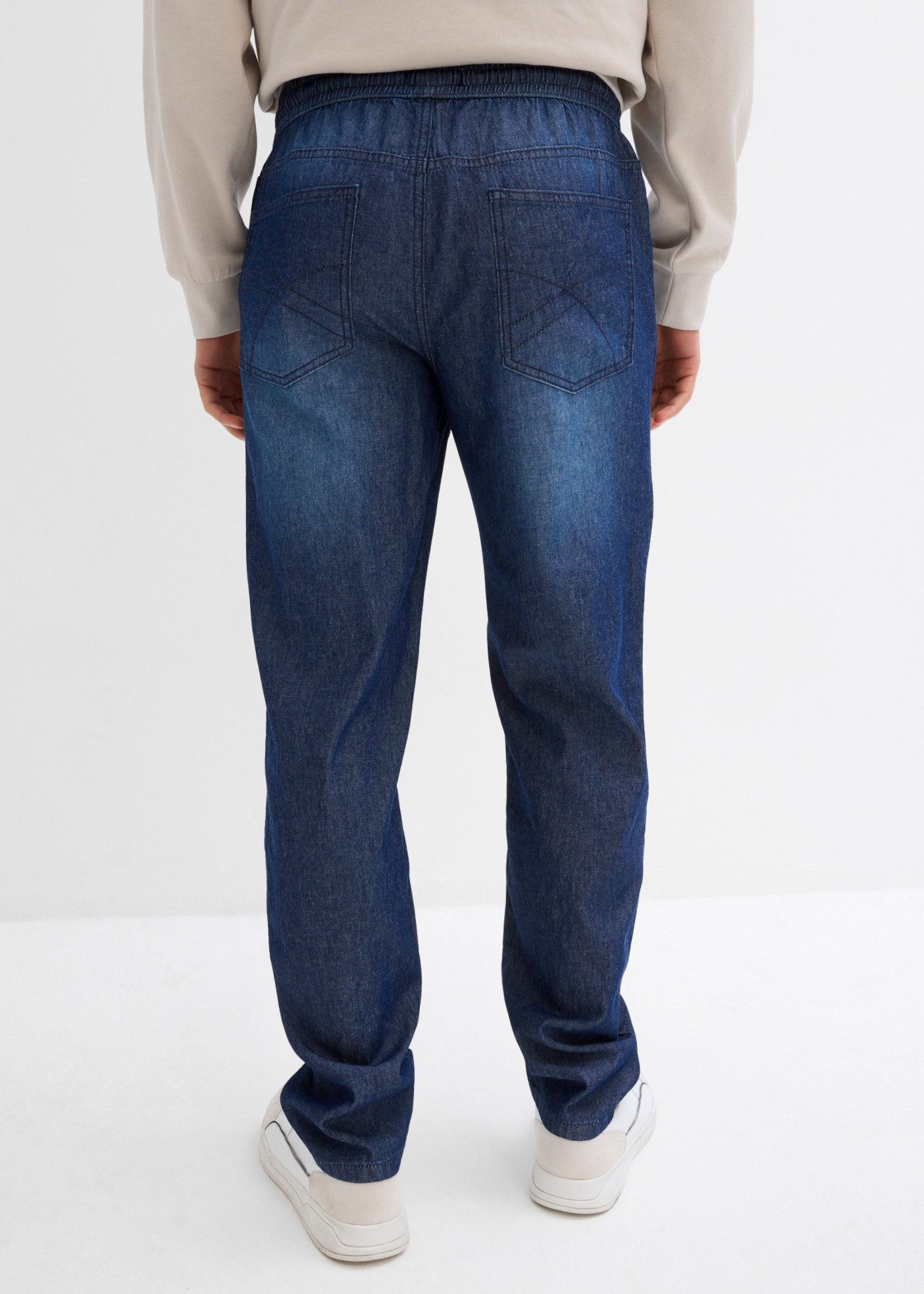 bonprix Schlupfjeans (Packung, 2-tlg., 2er) klassischer Schnitt, aus reiner Baumwolle, mit Washed-Effekt