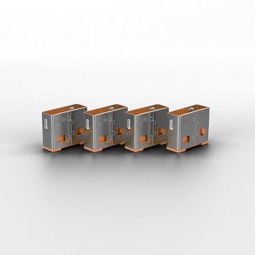 Lindy Laptopschloss USB Port Schloss (4 Stück) mit Schlüssel