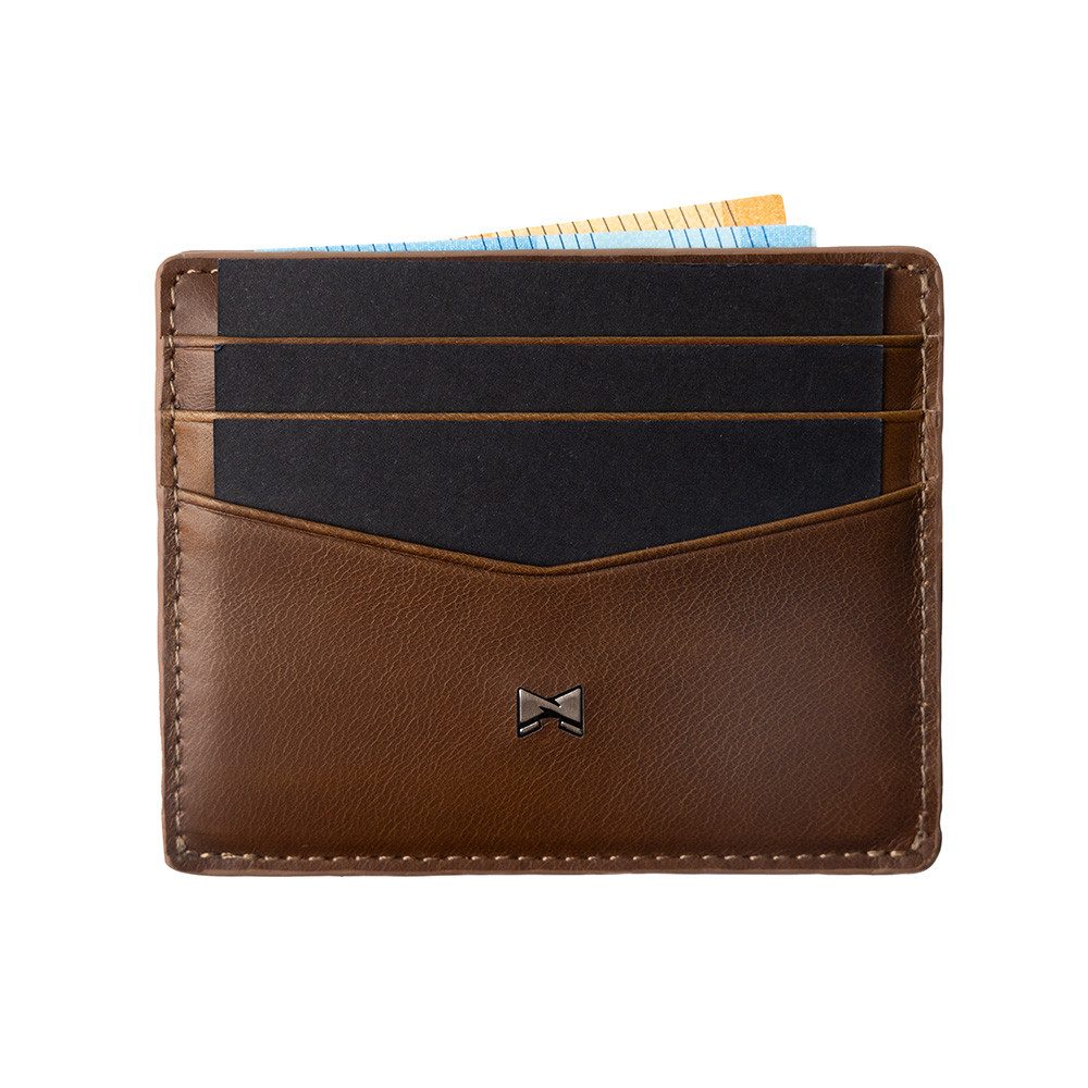 Gentlemen's Kartenetui - Kreditkartenetui mit Münzfach & RFID Schutz - Slim Wallet Herren, Slim Wallet Herren mit Scheinfach und AirTag-Fach