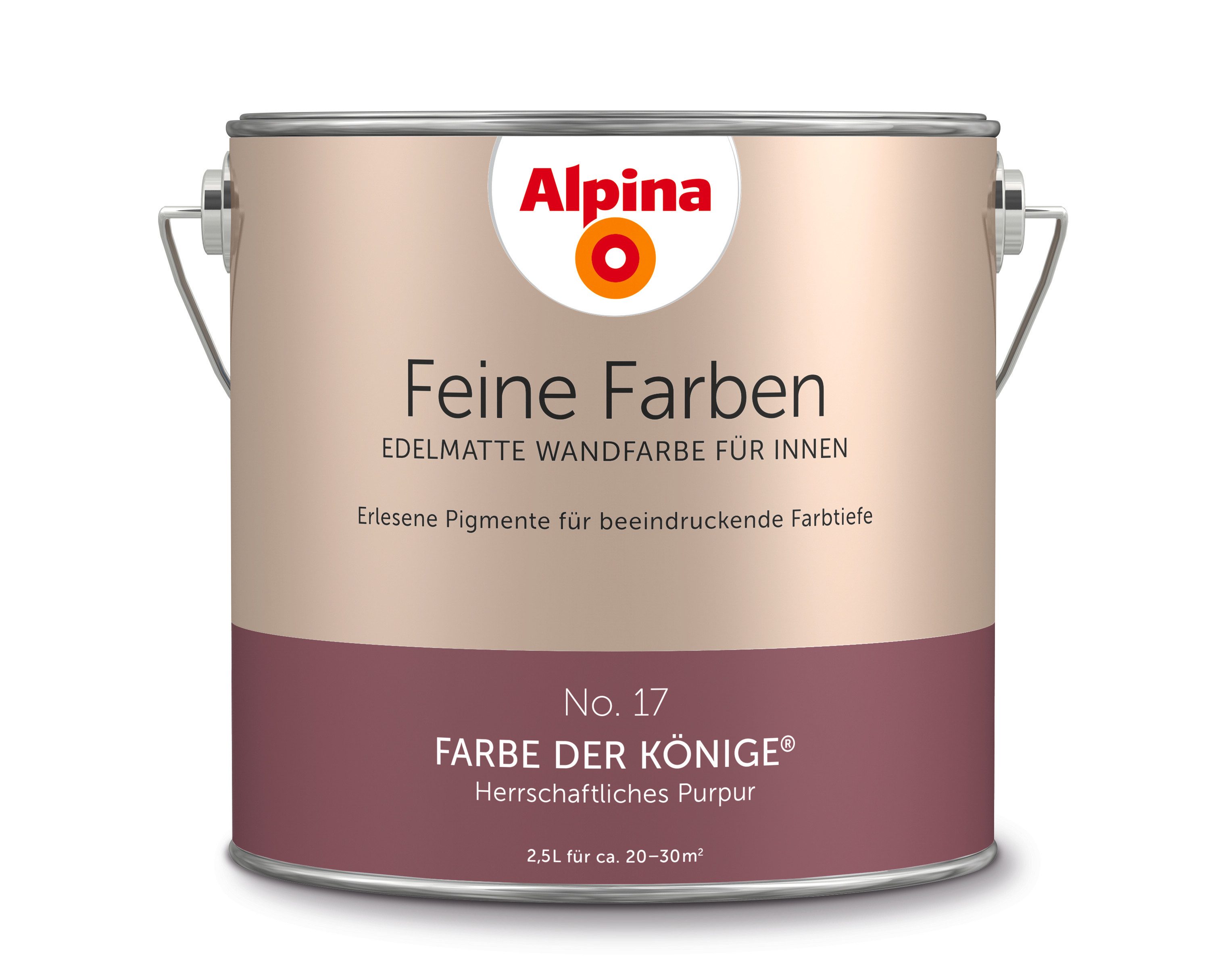 Wandfarbe Alpina Feine Farben edelmatt 2,5 Liter - Farbfamilie Violett