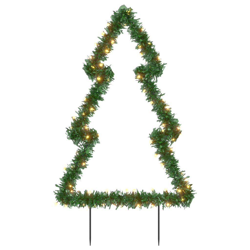 vidaXL Dekolicht Weihnachtsbaum mit Erdspießen Grün und 60 cm 80 Außenbereich LEDs