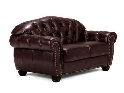 massivum Sofa Chesterfield Hereford 2-Sitzer Echtleder