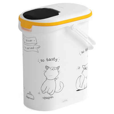 Curver Vorratsdose Futtercontainer Katze Dinner is served, Fassungsvermögen: 10 l / mit Griff