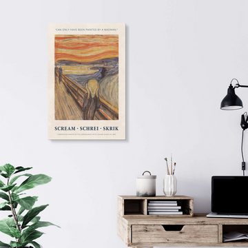 Posterlounge Forex-Bild Edvard Munch, Can only have been Painted by a Madman, Wohnzimmer Vintage Malerei