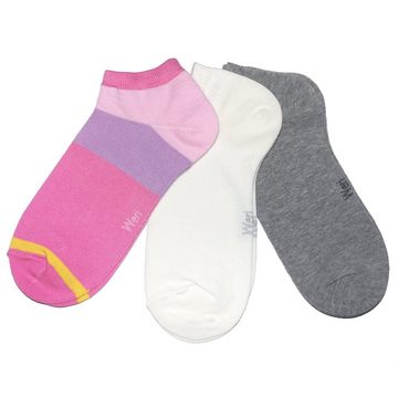 WERI SPEZIALS Strumpfhersteller GmbH Sneakersocken Sneakersocken 3-er Pack Kinder Erwachsene >Sport Modern< Baumwolle (Set) 3er-Pack