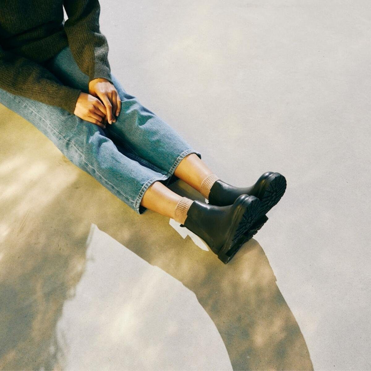 SORBAS '92 Black gefütterte Leder Chelsea Boots Chelseaboots