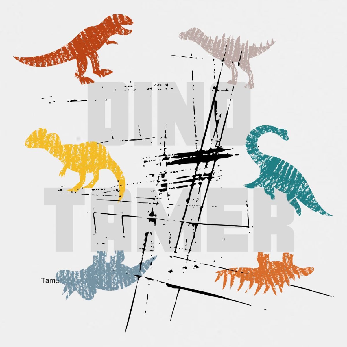 Spreadshirt Dino Bändiger, Dinosaurier T-Rex Badelatschen Kinder Badeschuh