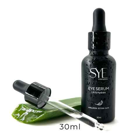 SYE Cosmetics Hyaluron Serum : Hochdosiertes Hyaluron Serum für Augenpartie - 90 Tage Intensiv-Kur, hellt Augenringe auf & mindert sichtbar Tränensäcke