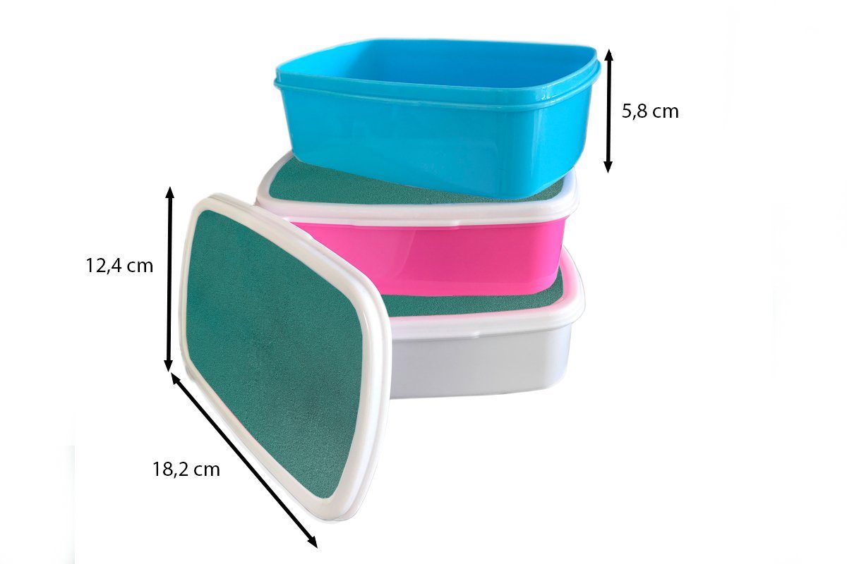Kinder, Grün Kunststoff, MuchoWow Brotbox - Mädchen, für (2-tlg), - rosa Wand, Kunststoff Erwachsene, Lunchbox Farbe Brotdose Snackbox,