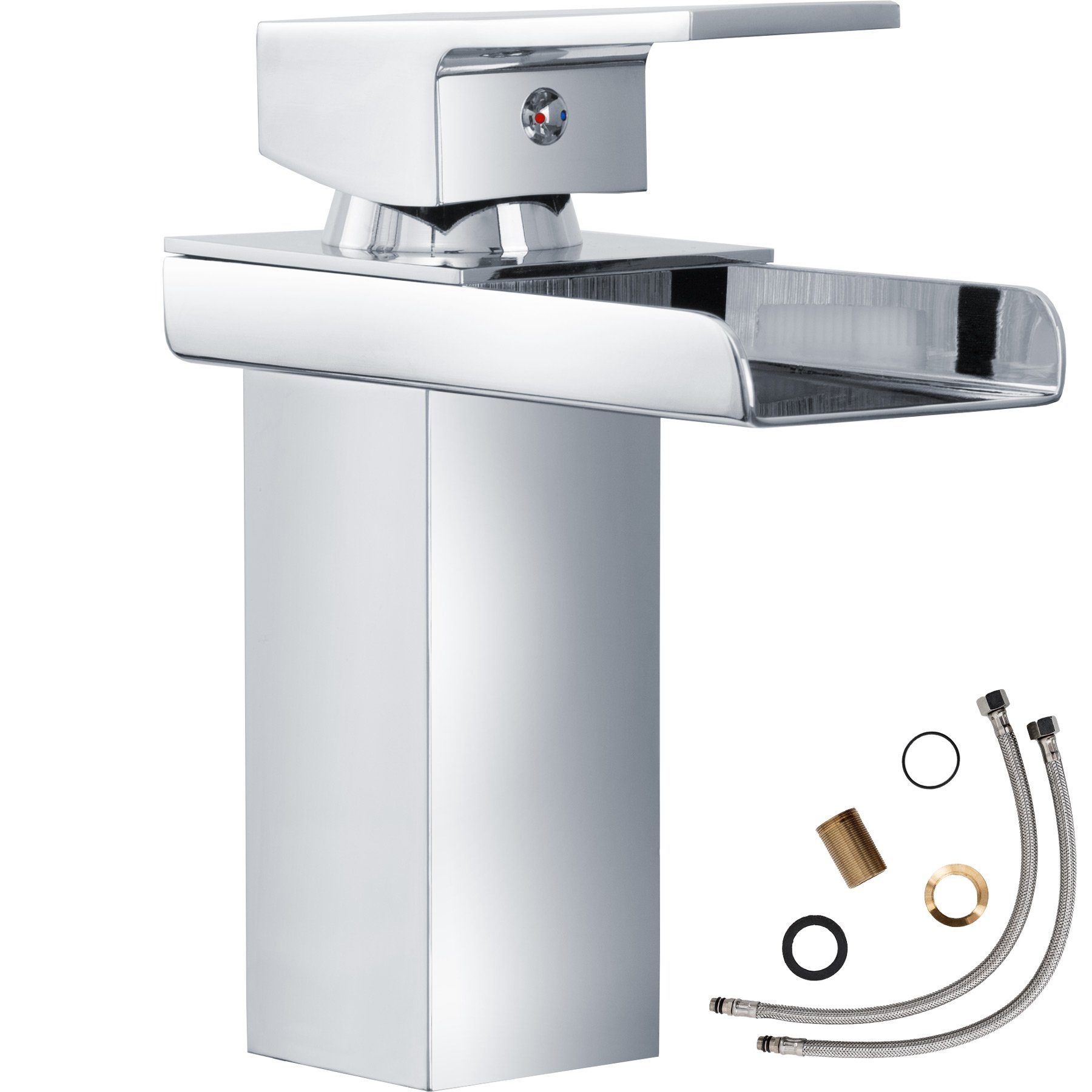 tectake Kopfbrause Wasserhahn Wasserfall offener Auslauf