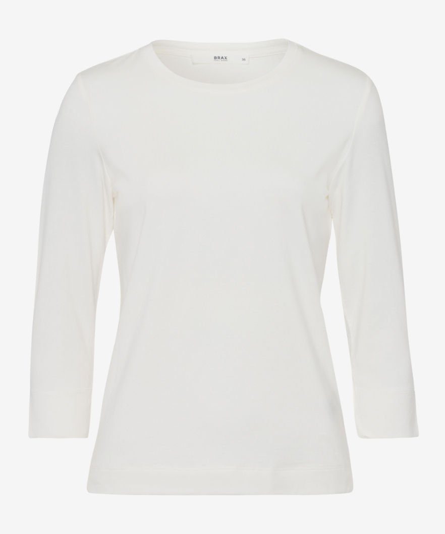 Brax Kurzarmshirt Style CARINA, in Cotton-Modal-Qualität Shirt Cleanes feiner