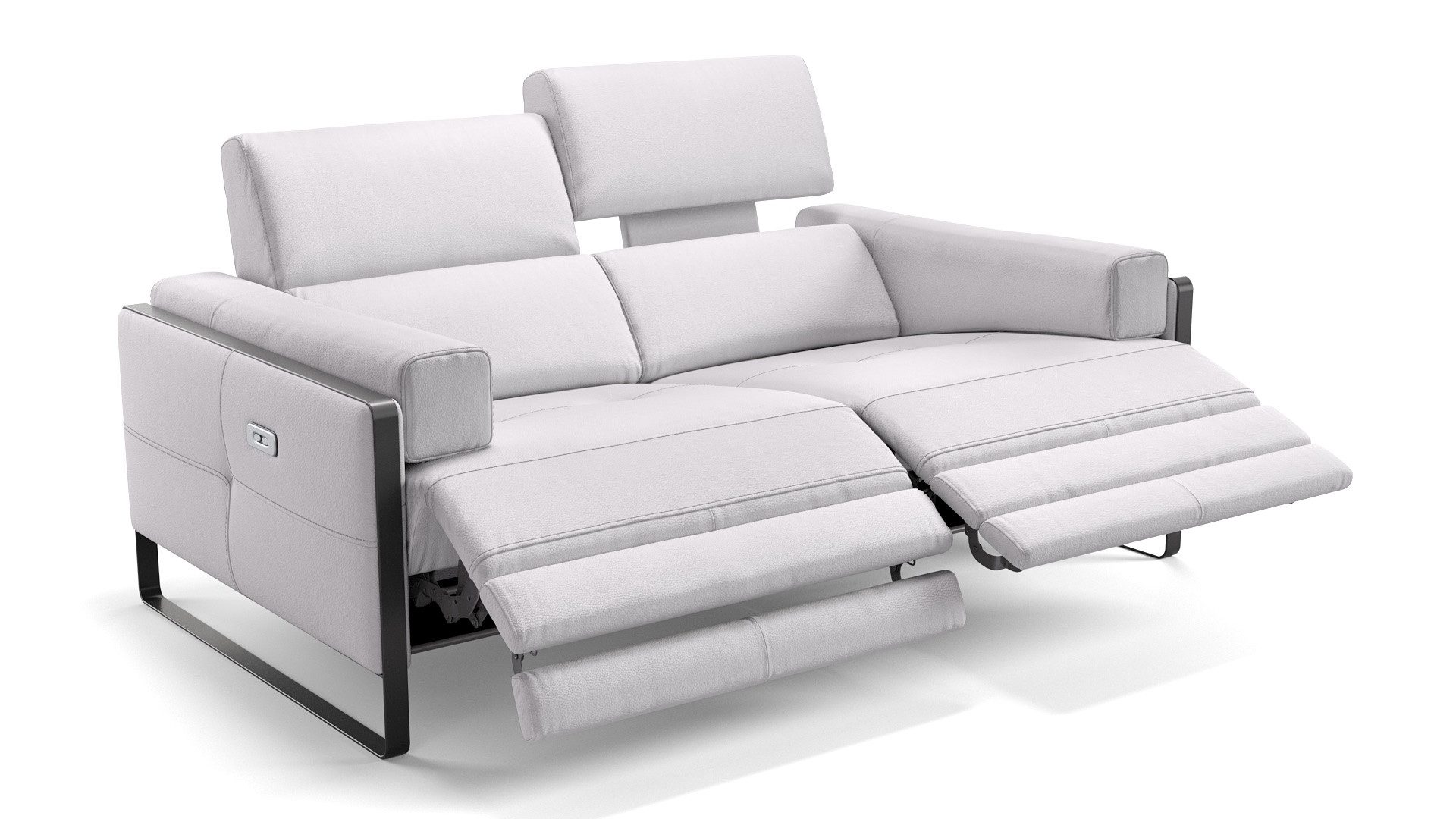 Sofanella 2-Sitzer Leder MILO, Relaxsofa, Designsofa, Designer Couch, Italienisches Sofa, 2er Sofa