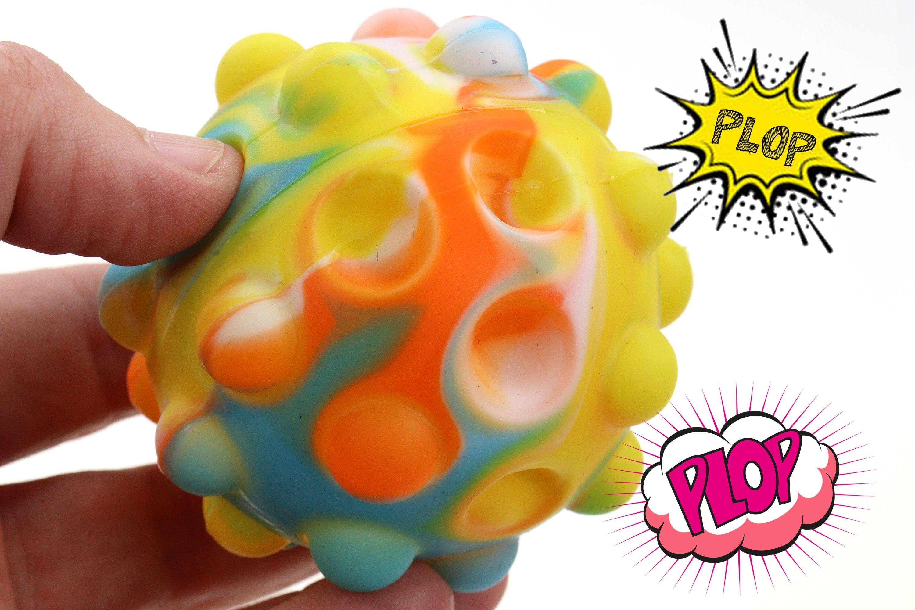 ELLUG Spielball 4er Set Pop it Ball in Farben Ø7cm, Antistressball Spielzeug