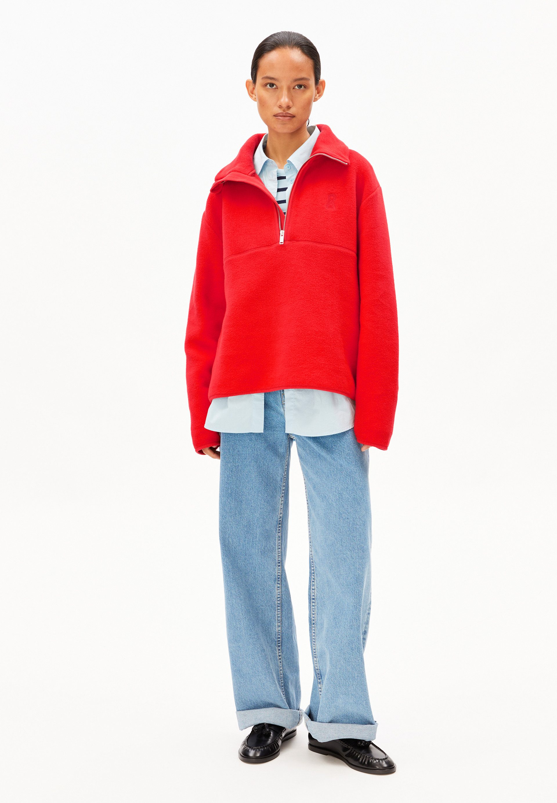 Armedangels Sweatshirt HAARLEENAA Fleece-Sweatshirt aus Bio-Baumwolle Overs günstig online kaufen