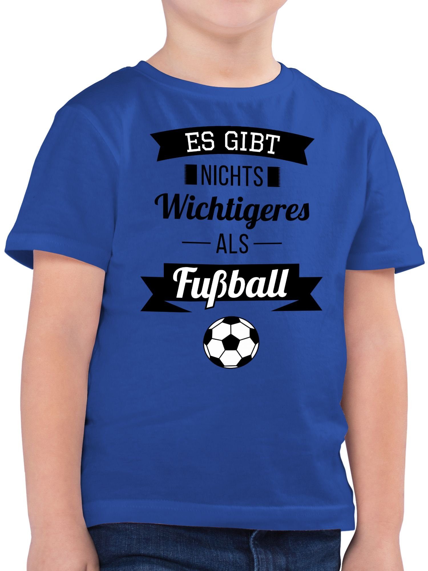 Shirtracer T-Shirt Es gibt nichts Wichtigeres als Fußball Kinder Sport Kleidung 2 Royalblau