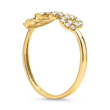 Unique Goldring Unique Ring 333er Gelbgold Love Zirkonia GR0092