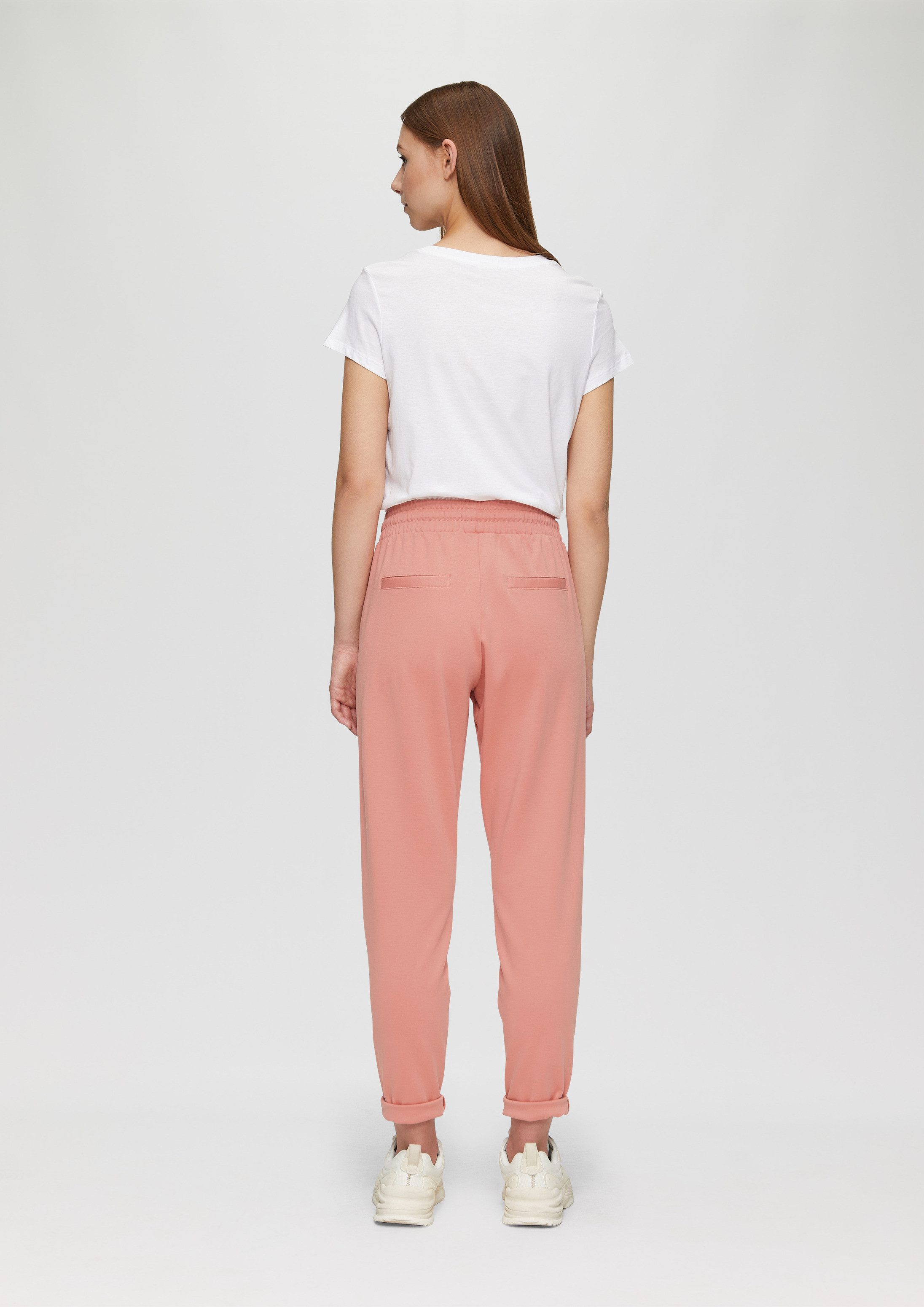 QS Chinos Hose Hose aus Interlock-Jersey mit schmal zulaufendem Bein