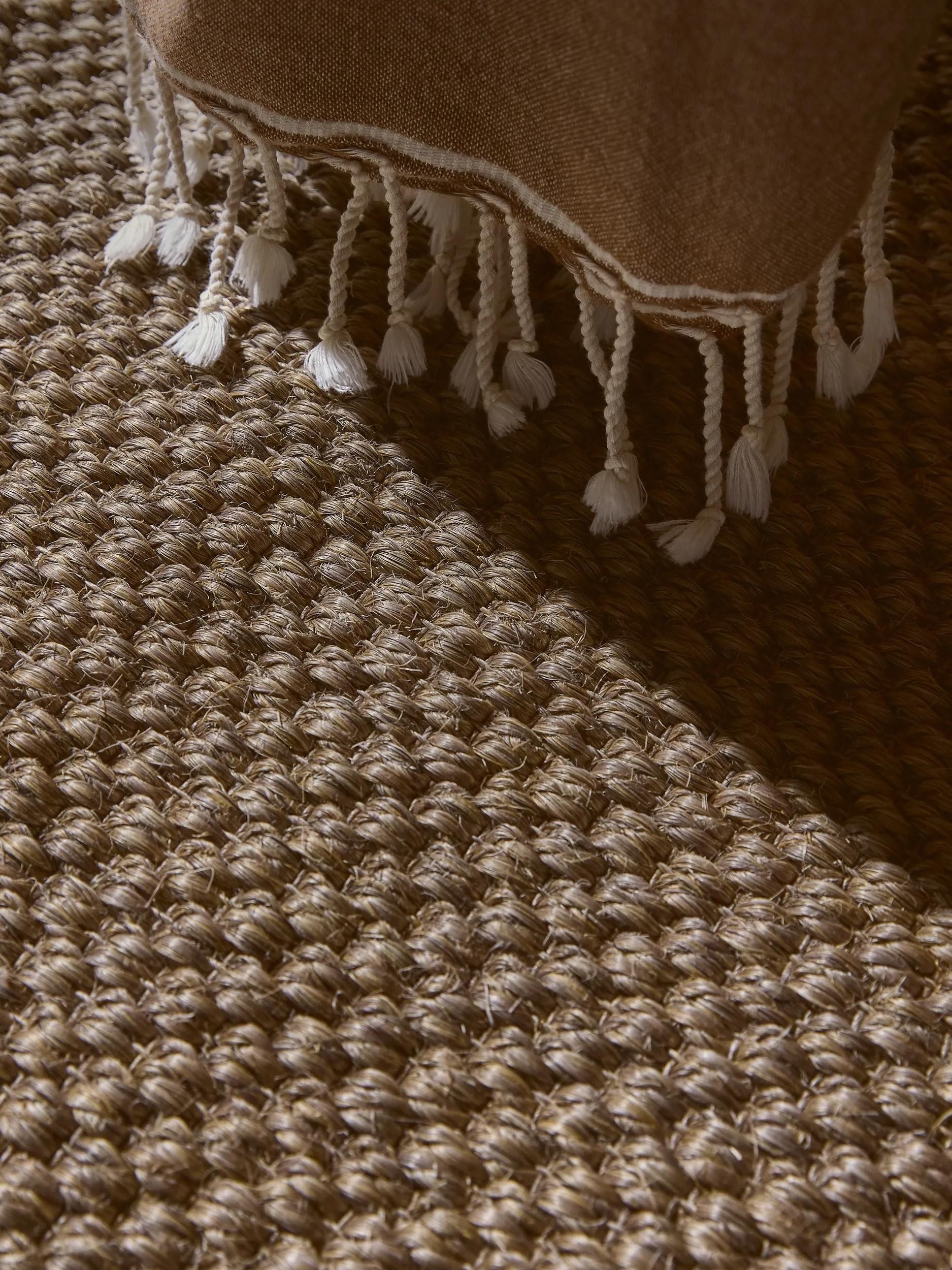 benuta Sisalteppich Greta, quadratisch, Höhe: 5 mm, 100% Sisal Naturfaser, Teppich Wohnzimmer, Esszimmer, Schlafzimmer