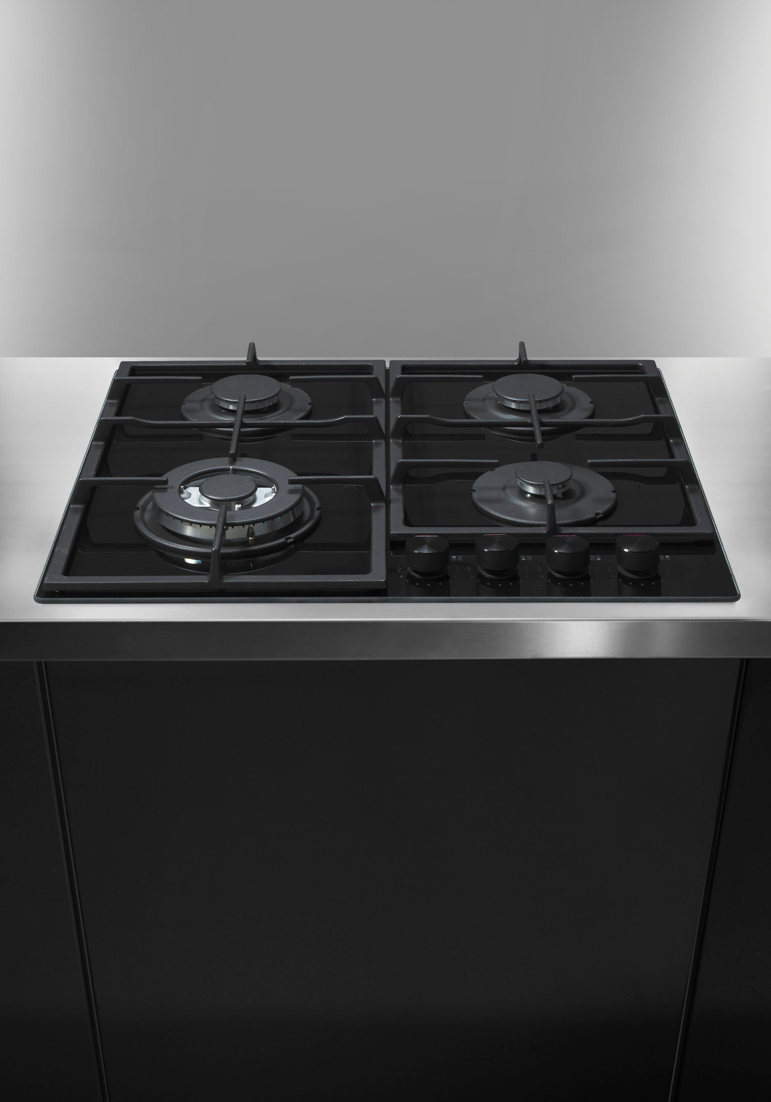 Amica Gas-Kochfeld KMG 734 060 S, Klassisches Kochen mit direkter Gasflamme und vertrauter Bedienung