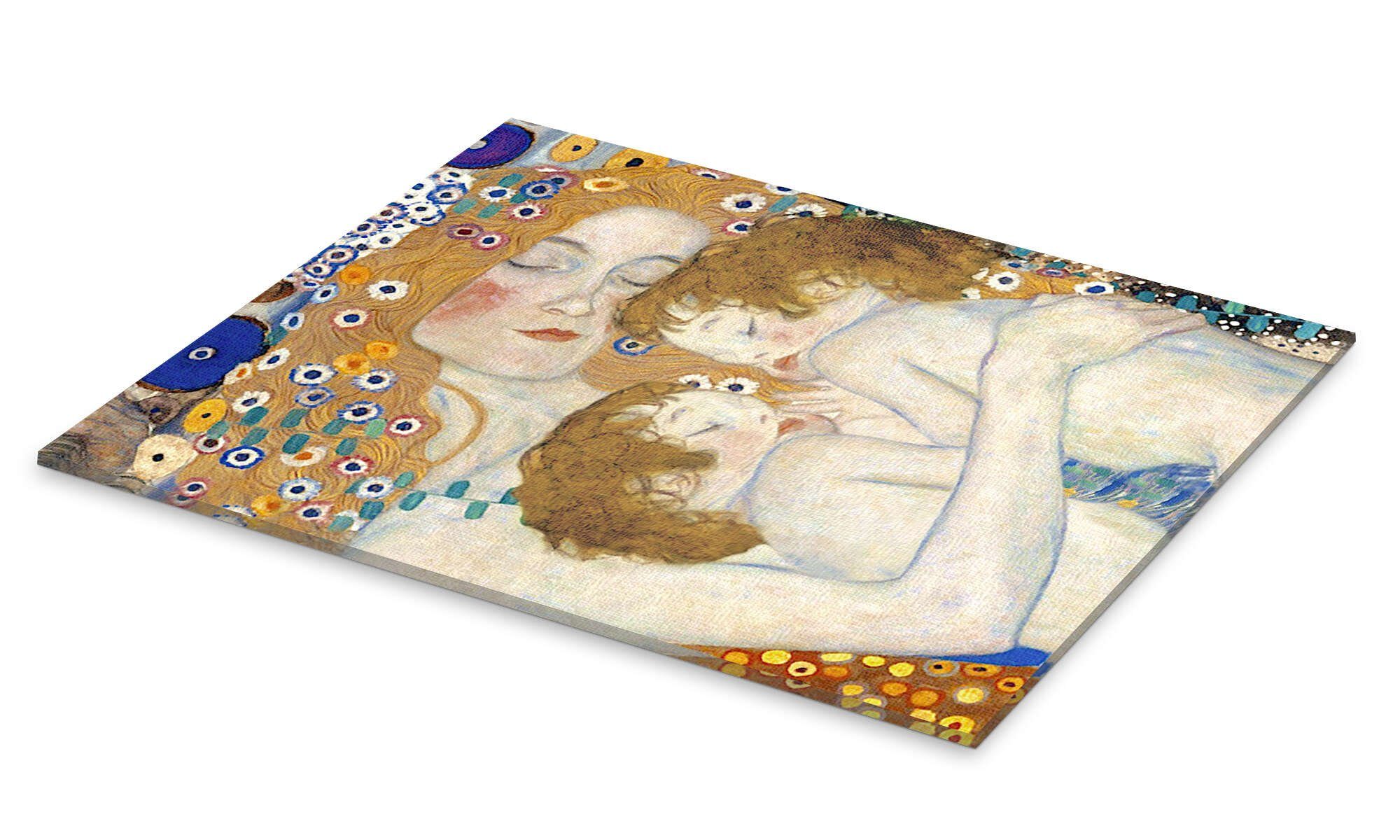 Posterlounge Wandbild Mutter und Zwillinge II, Gustav Klimt, erhältlich als Poster, Leinwandbild, Wandsticker oder Acrylglasbild