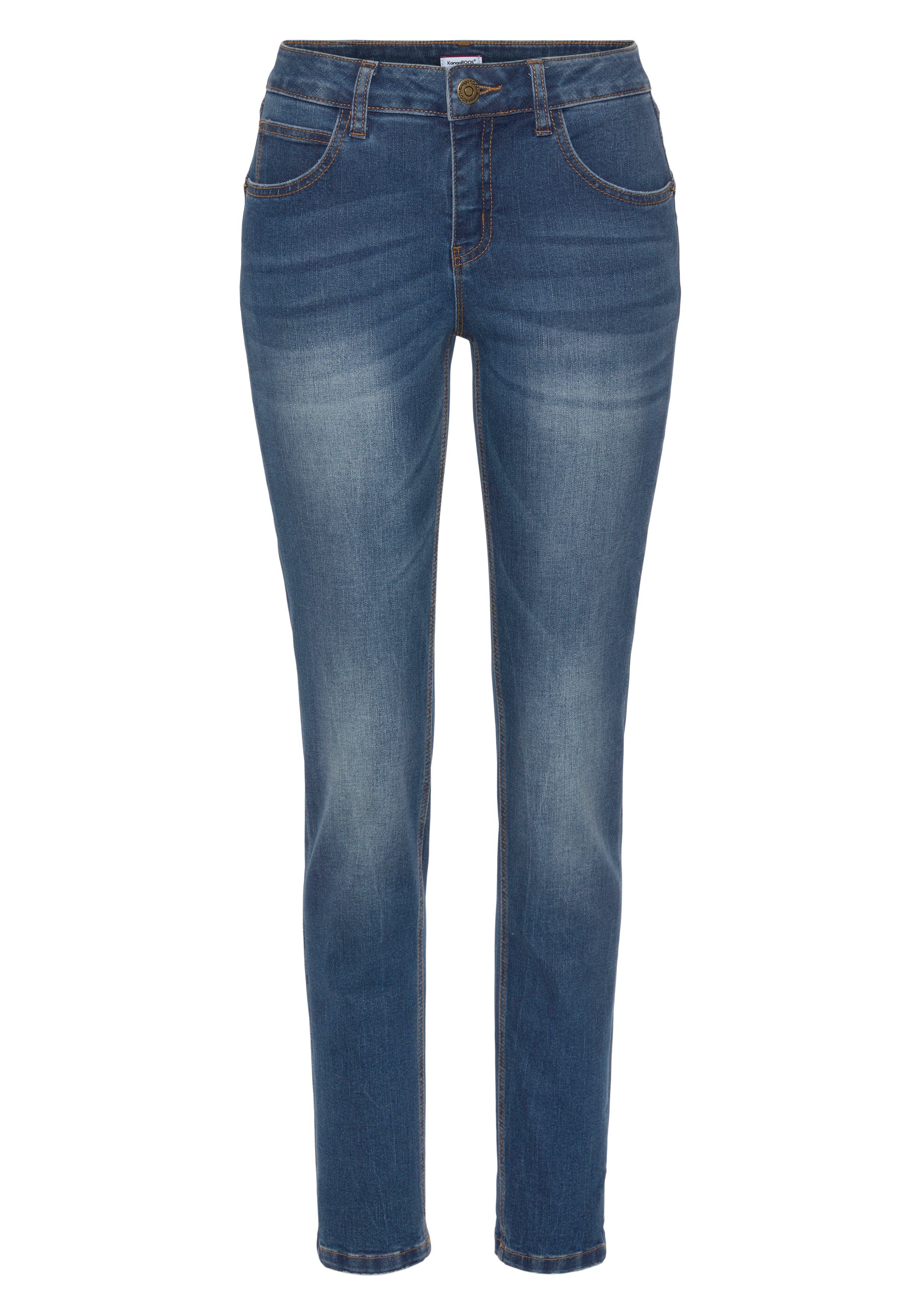 KangaROOS Relax-fit-Jeans RELAX-FIT HIGH WAIST knöchelfreie Schnittform, krempelbare Beinabschlüsse. Reduzierter Preis € 62,99. Unverbindliche Preisempfehlung € 77,99