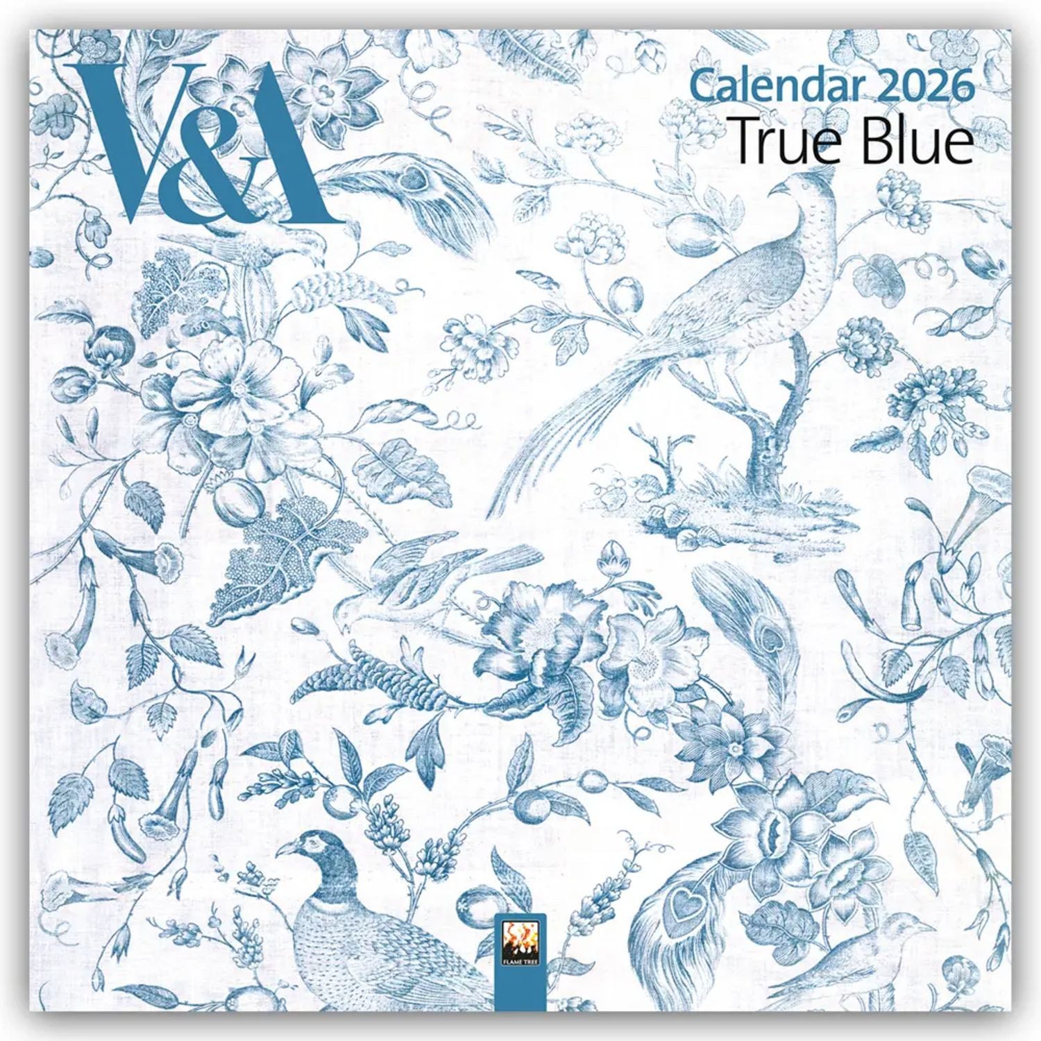 Wandkalender True Blue - Richtiges Blau - Kunstkalender 2026 - Original Flame...