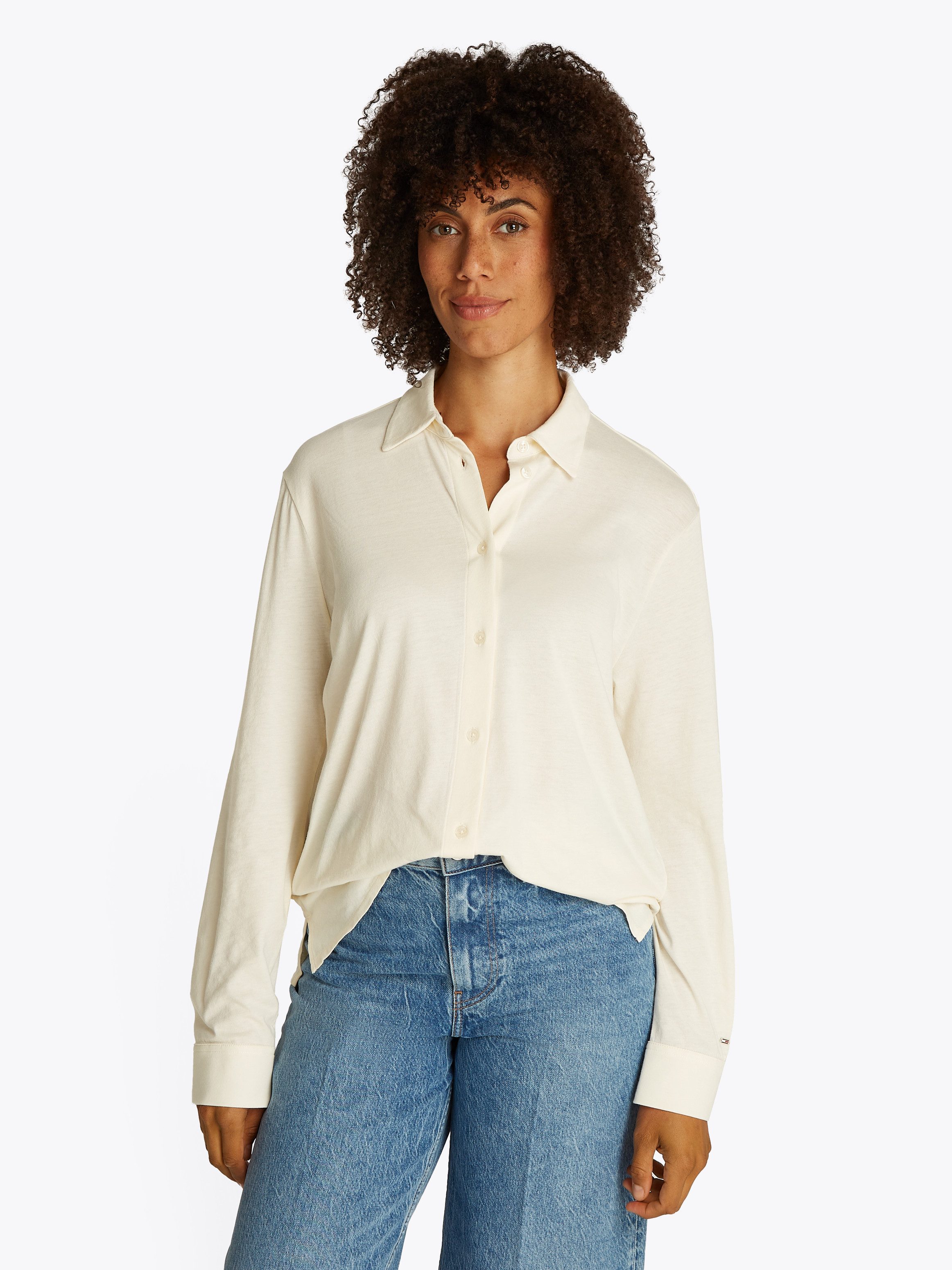 Tommy Hilfiger Klassische Bluse CASUAL BTN günstig online kaufen