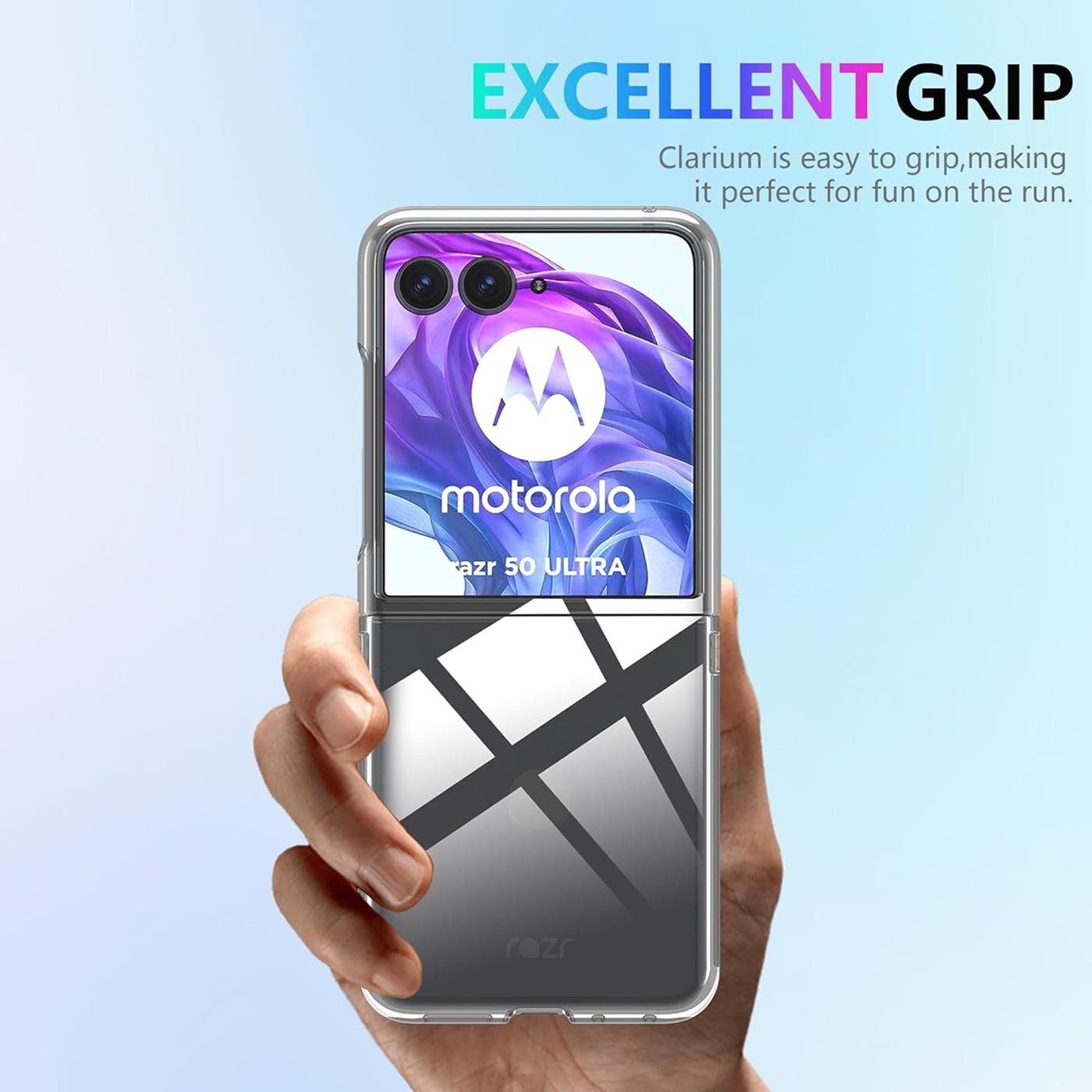 CoolGadget Handyhülle Transparent Ultra Slim Case für Motorola Razr 50 Ultra 6,9 Zoll, Silikon Hülle Dünne Schutzhülle für Motorola Razr 50 Ultra Hülle