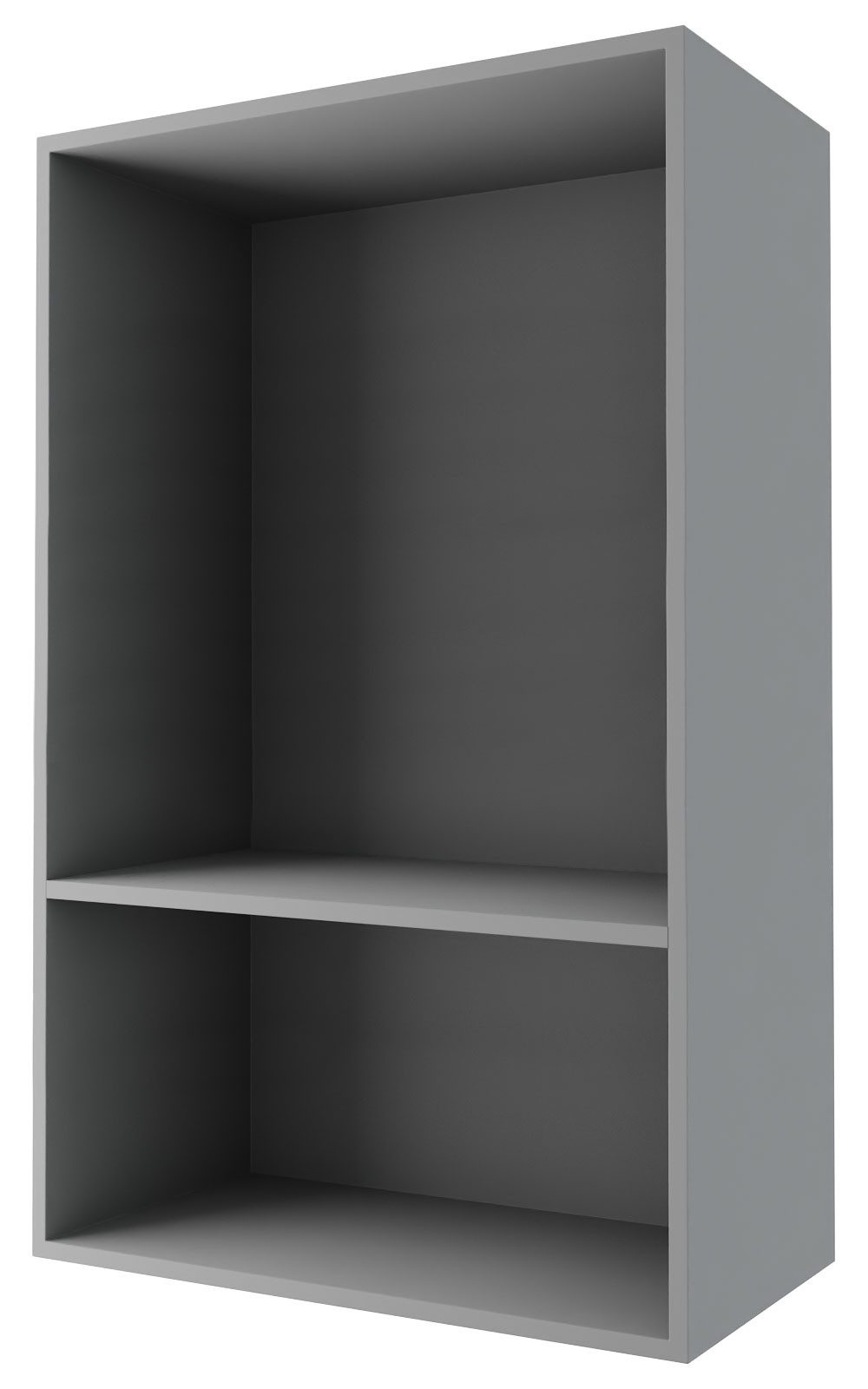 Feldmann-Wohnen Mikrowellenumbauschrank Essen (W4MK/60, 1 Tür, 1 Gerätefach, 1-St., moderne Optik, lackierte Fronten) grau / graphit Hochglanz