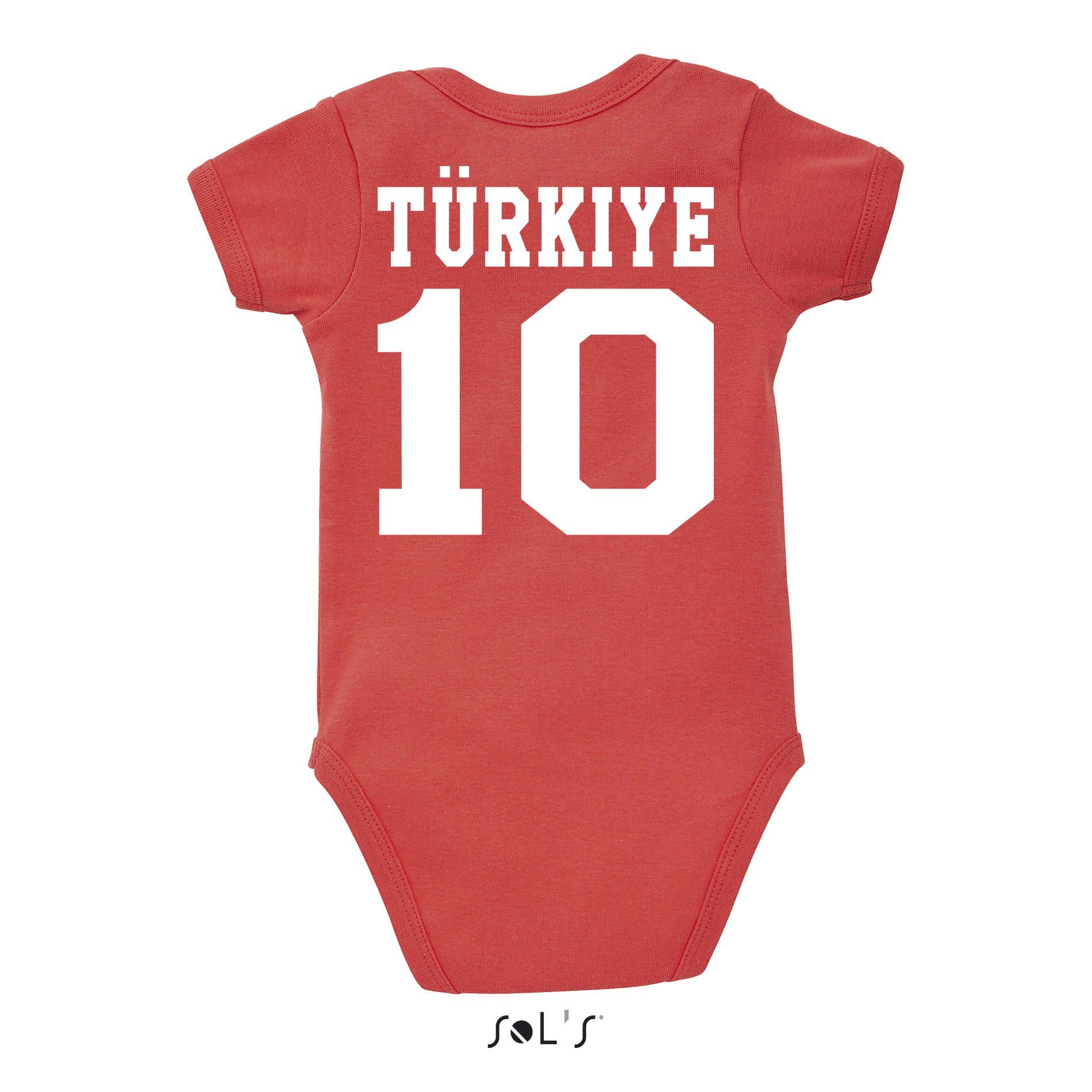 Blondie Sport Turkey Strampler Meister & Baby Fußball Türkei Kinder Brownie EM Trikot Türkiye WM