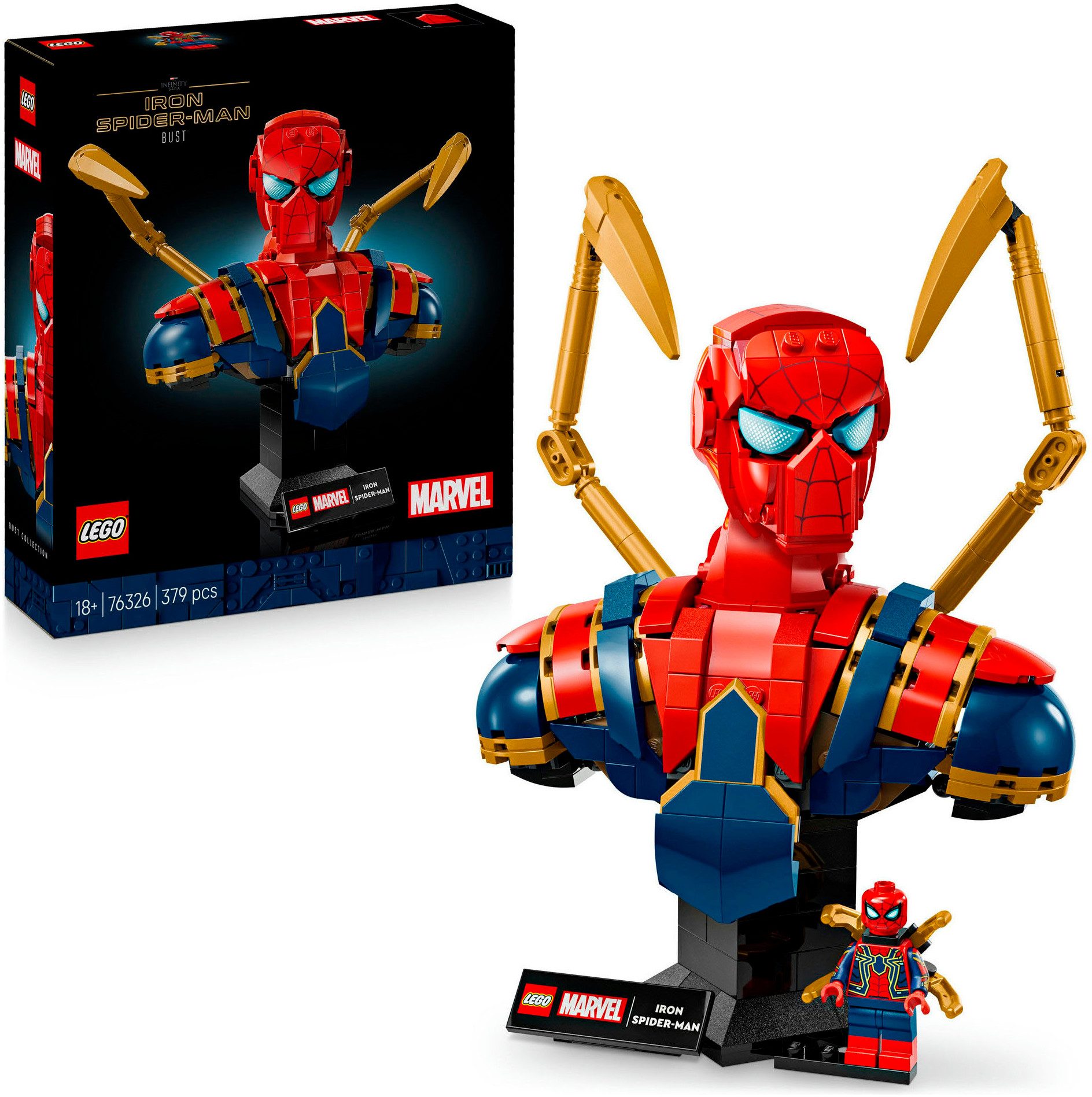 LEGO® Iron Spider-Man Büste (76326), LEGO Super Heroes Konstruktionsspielst günstig online kaufen