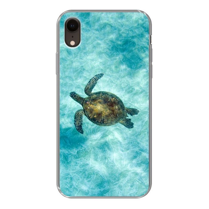 MuchoWow Handyhülle Schildkröte im Meer Handyhülle Apple iPhone XR Smartphone-Bumper Print Handy