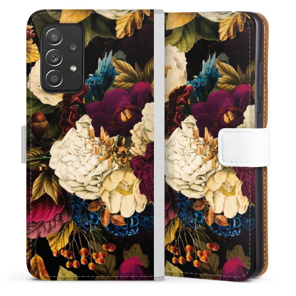 Handyhülle Vintage Blumen Muster Dark Vintage Flowers
