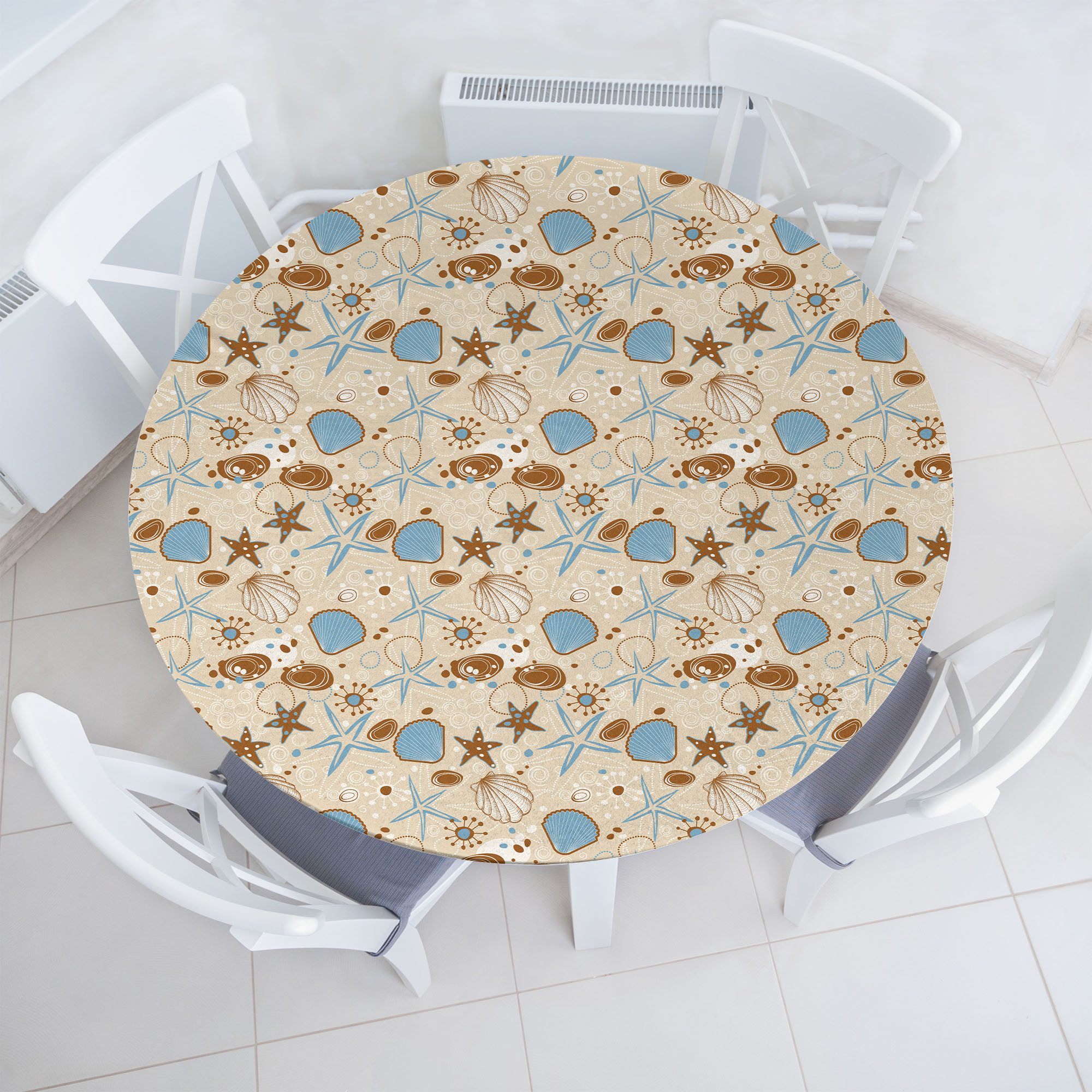 Tischdecke Rundum-elastische Stofftischdecke