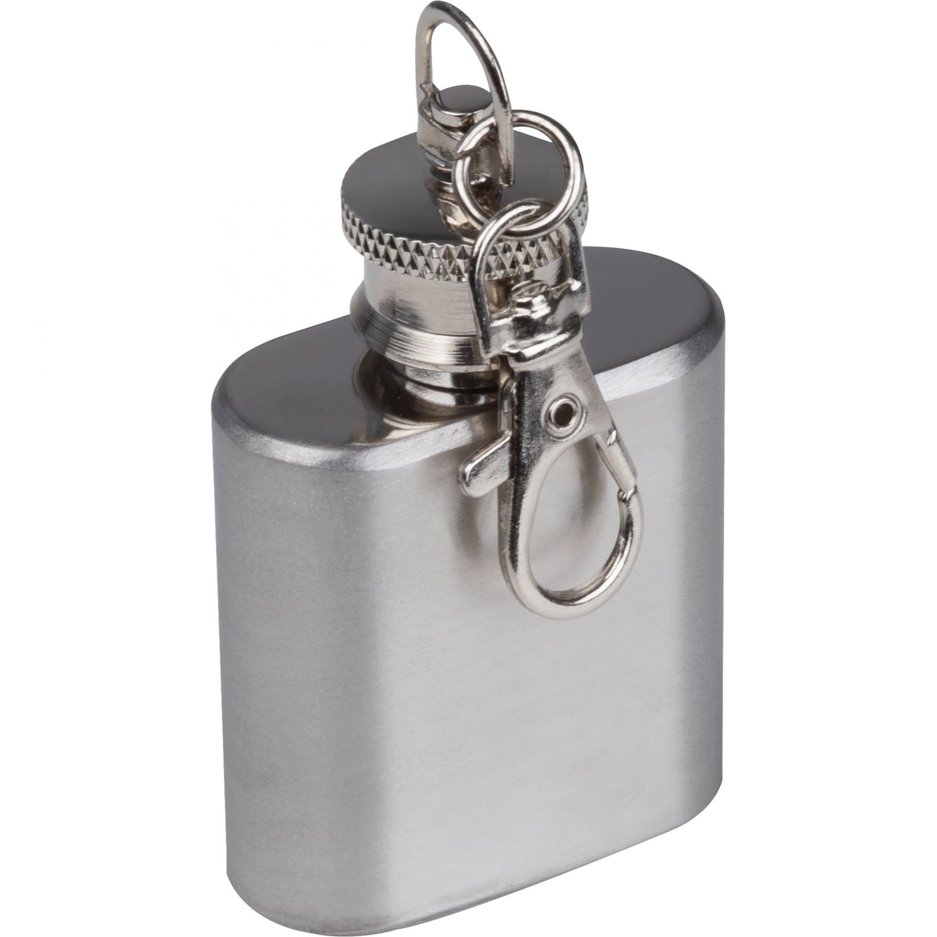 Macma Schlüsselanhänger Mini Flachmann mit Schlüsselanhänger / aus Edelstahl / 30 ml