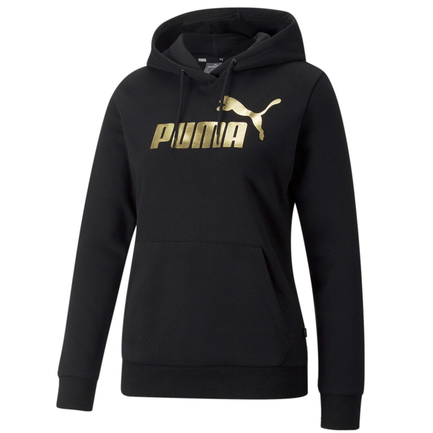 PUMA 2-in-1-Pullover ESS+ Kapuzenpullover Metallic Logo Hoodie Damen