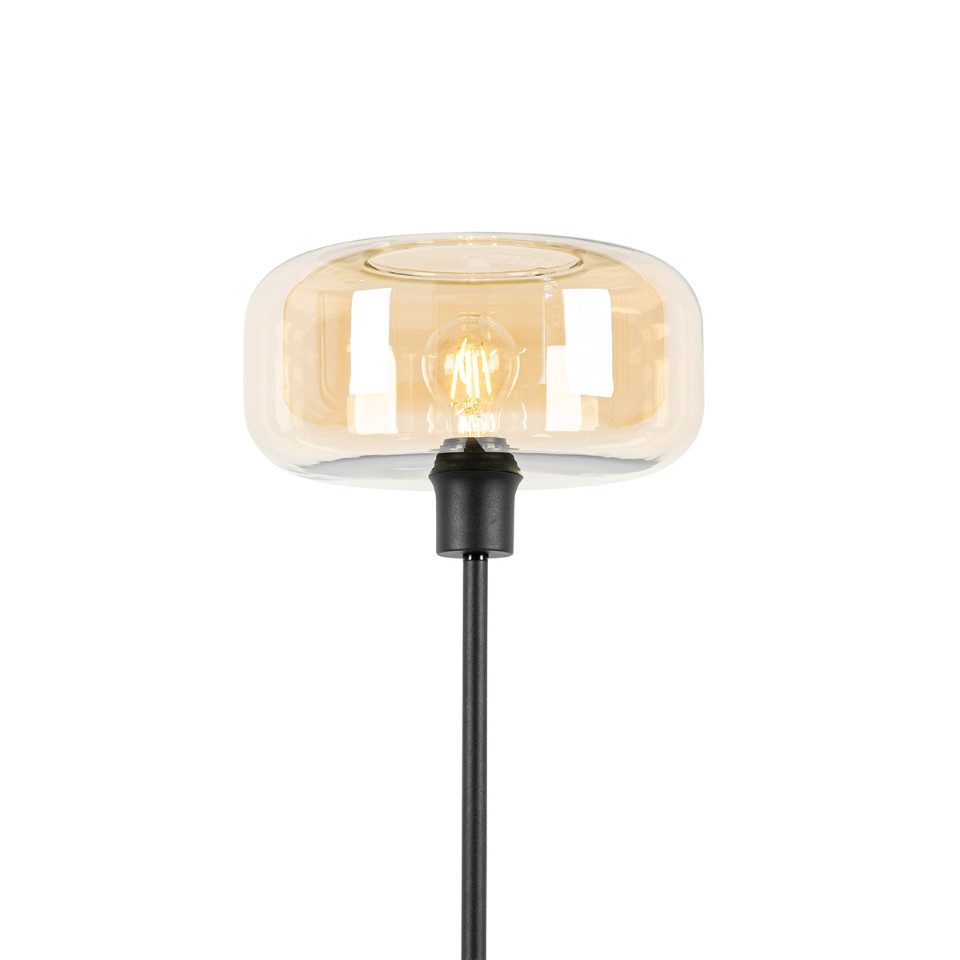 Qazqa Stehlampe Bizle, ohne Leuchtmittel, Warmweiß, QAZQA Stehlampe, e27, Beige, Glas, Art Deco