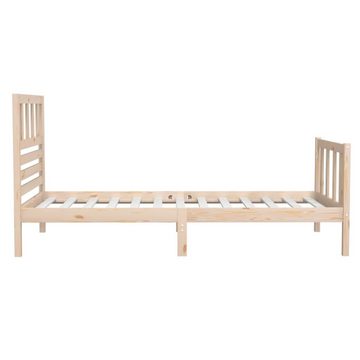 vidaXL Bett Massivholzbett 90x190 cm