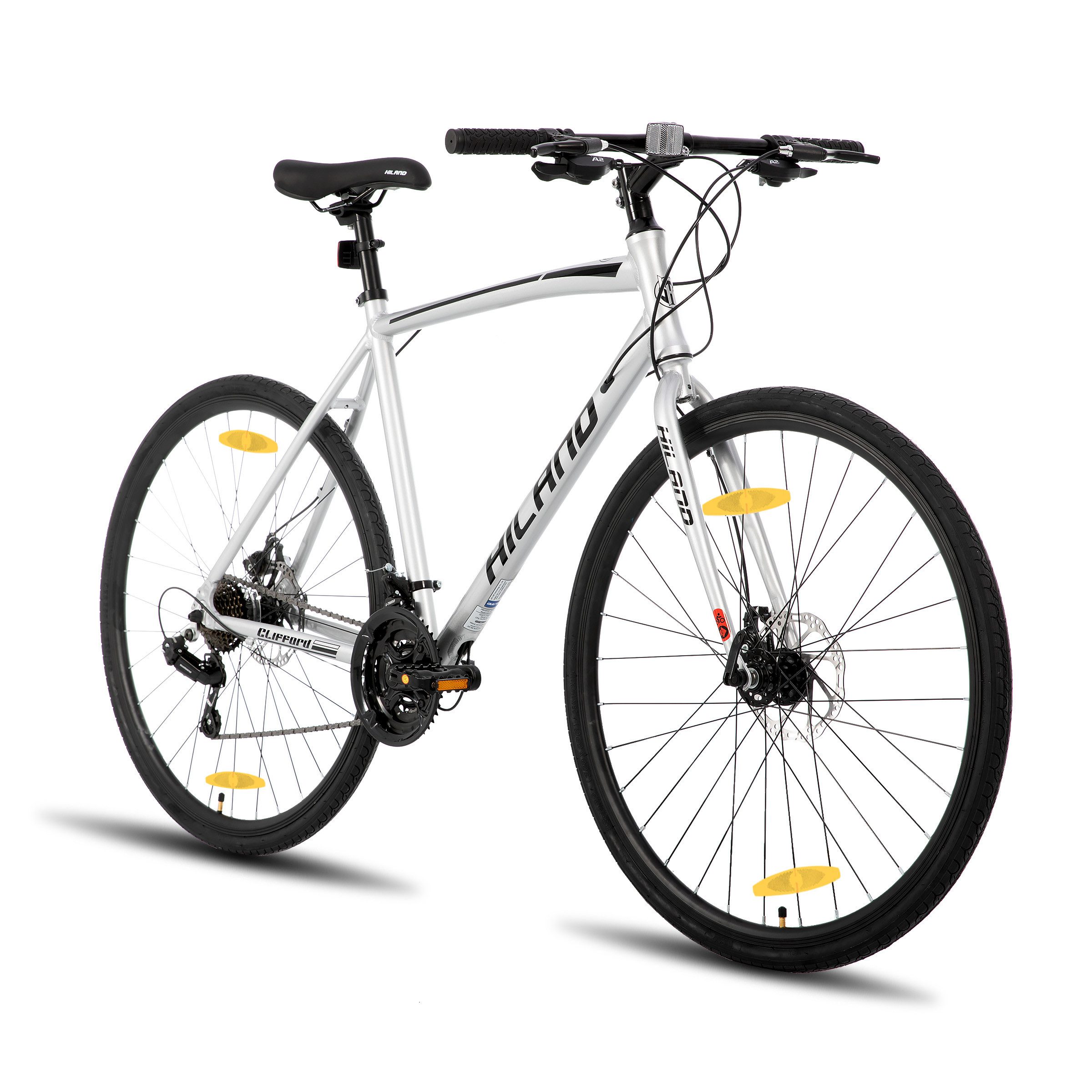 HILAND Rennrad 28 Zoll Rennrad 700C Trekkingrad Rennrad für Damen und Herren, Aluminiumrahmen mit 21 Gang-Schaltung, Scheibenbremse