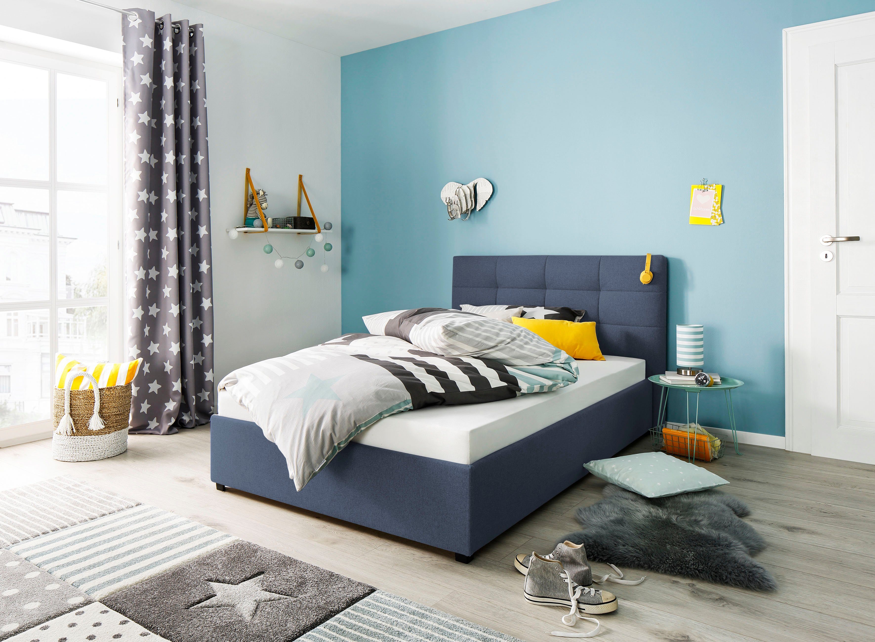 Lüttenhütt Polsterbett Endres, mit Bettkasten, wahlweise ohne Matratze/Lattenrost oder incl. Matratze