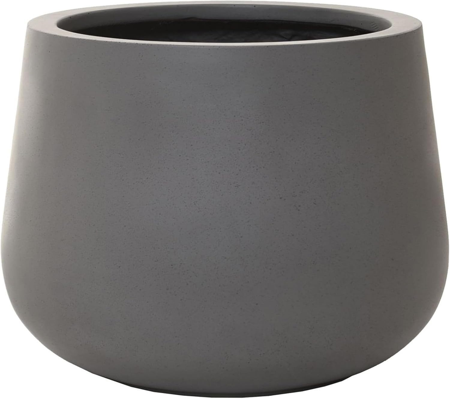 VIVANNO Blumentopf Fiberglas GIRAR Rund - Grau Beton-Design (1 St), 36x27 c günstig online kaufen