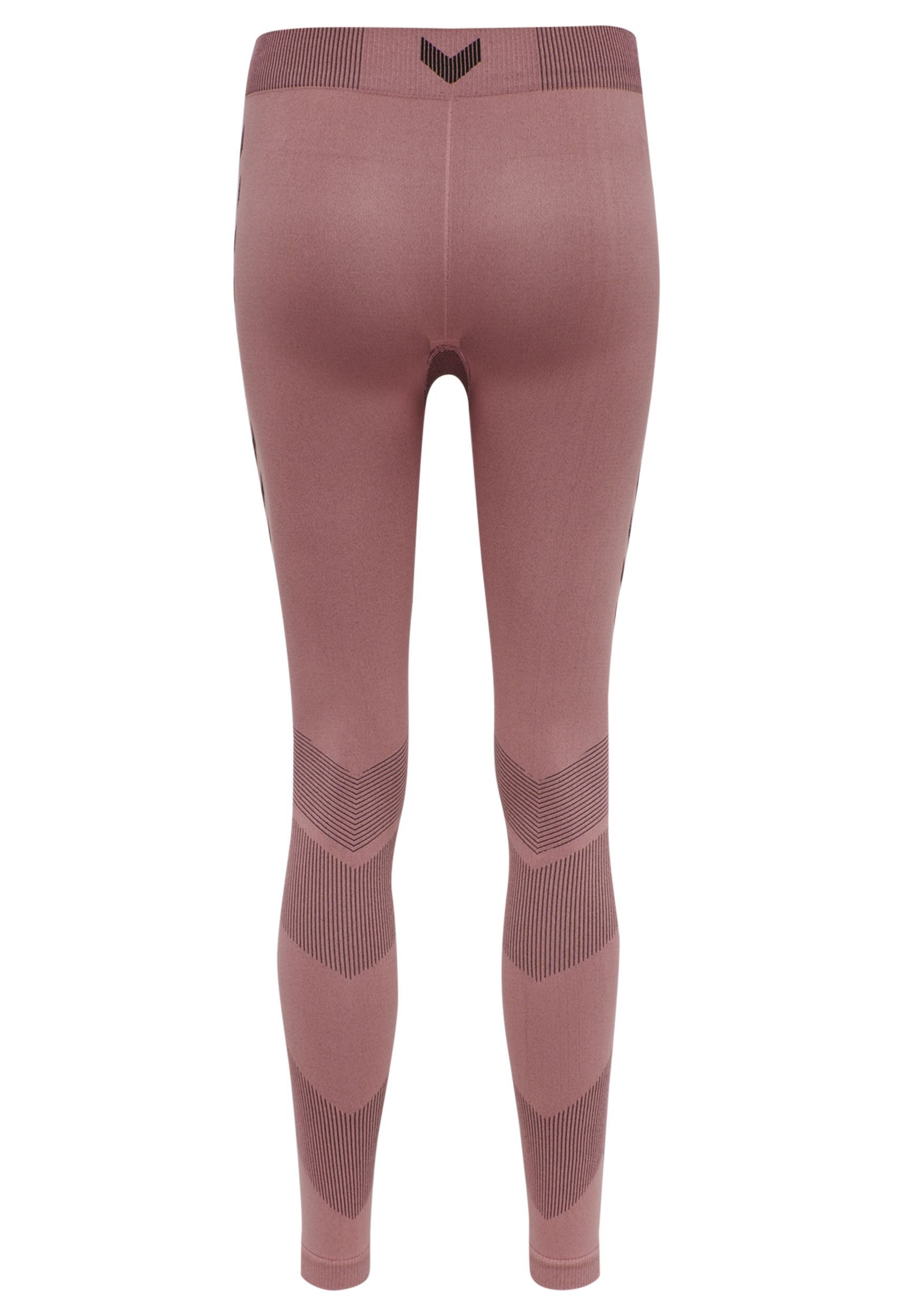 hummel Leggings Sportleggings Nahtlos Flexibel Enganliegend Sportlich für Skinny fit elastisch zum Binden ideal für Basic Enge Passform